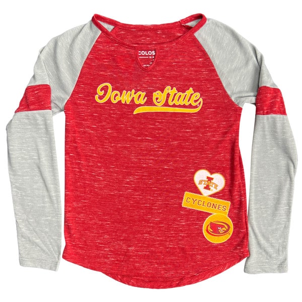 Colosseum Youth I-State Patches Cardinal Long Sleeve T-shirt